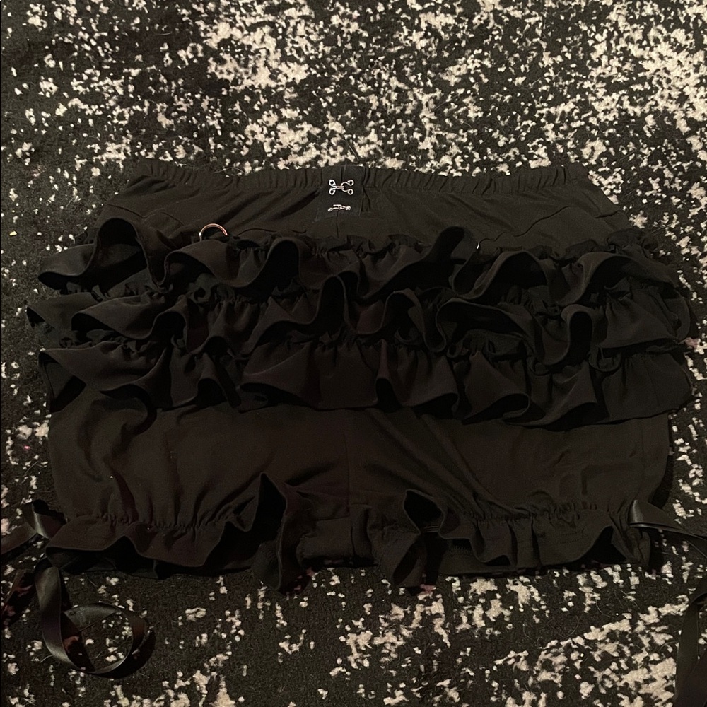 black ruffle bloomers